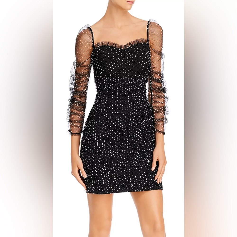 Endless Rose (Anthropology) Black and White Polka Dot Dress